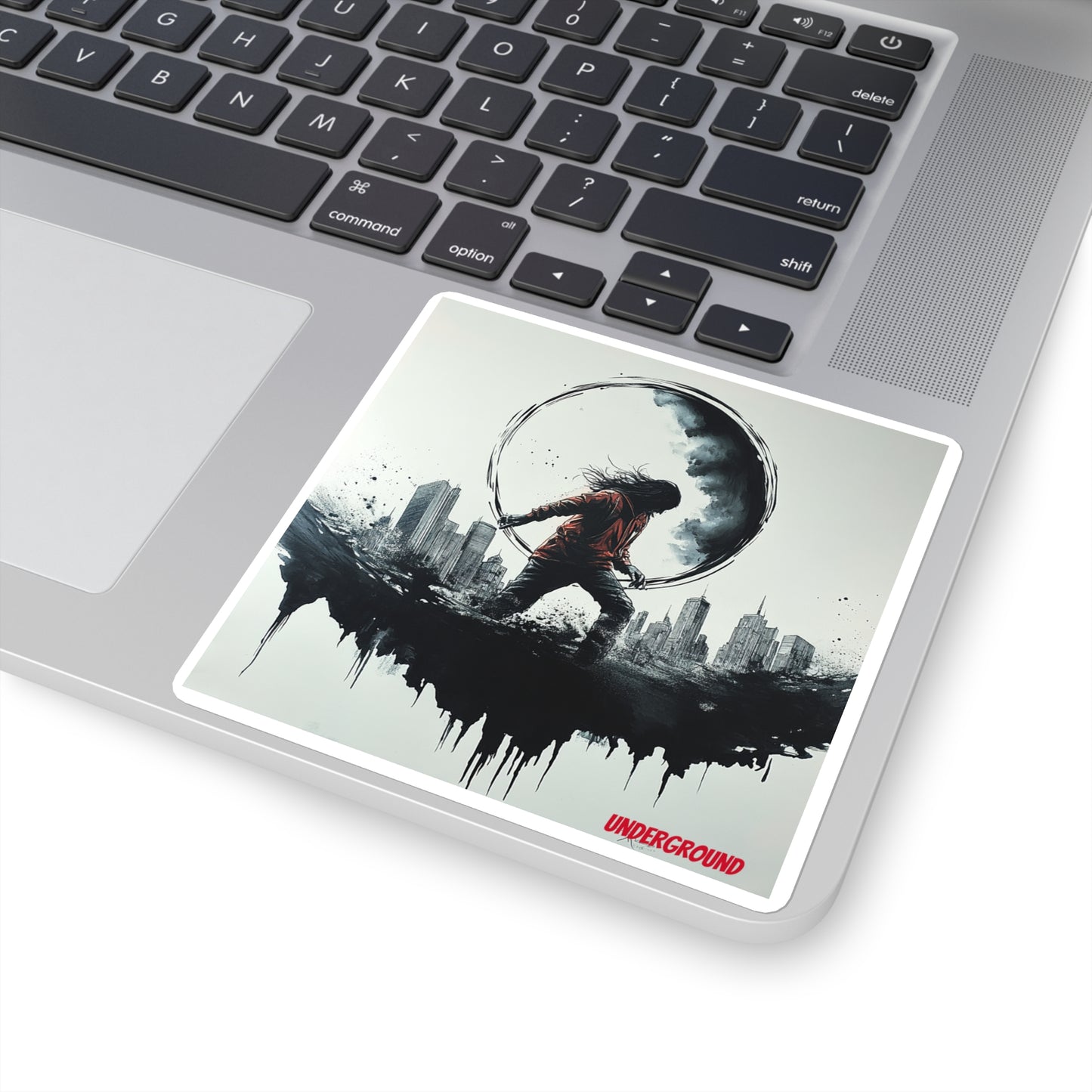 Liquid Concrete Ink Art Sticker - Urban Art for Personal Expression