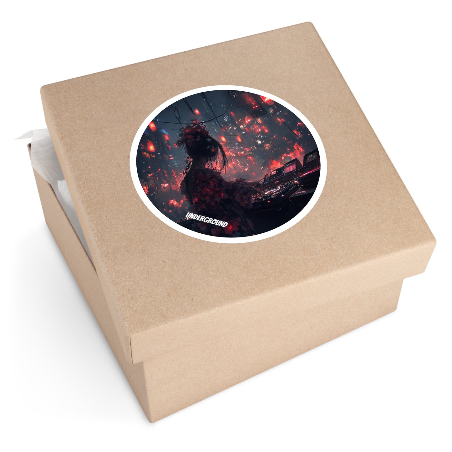 Red Roses and Turntable Dreams Stickers - Urban Culture Underground