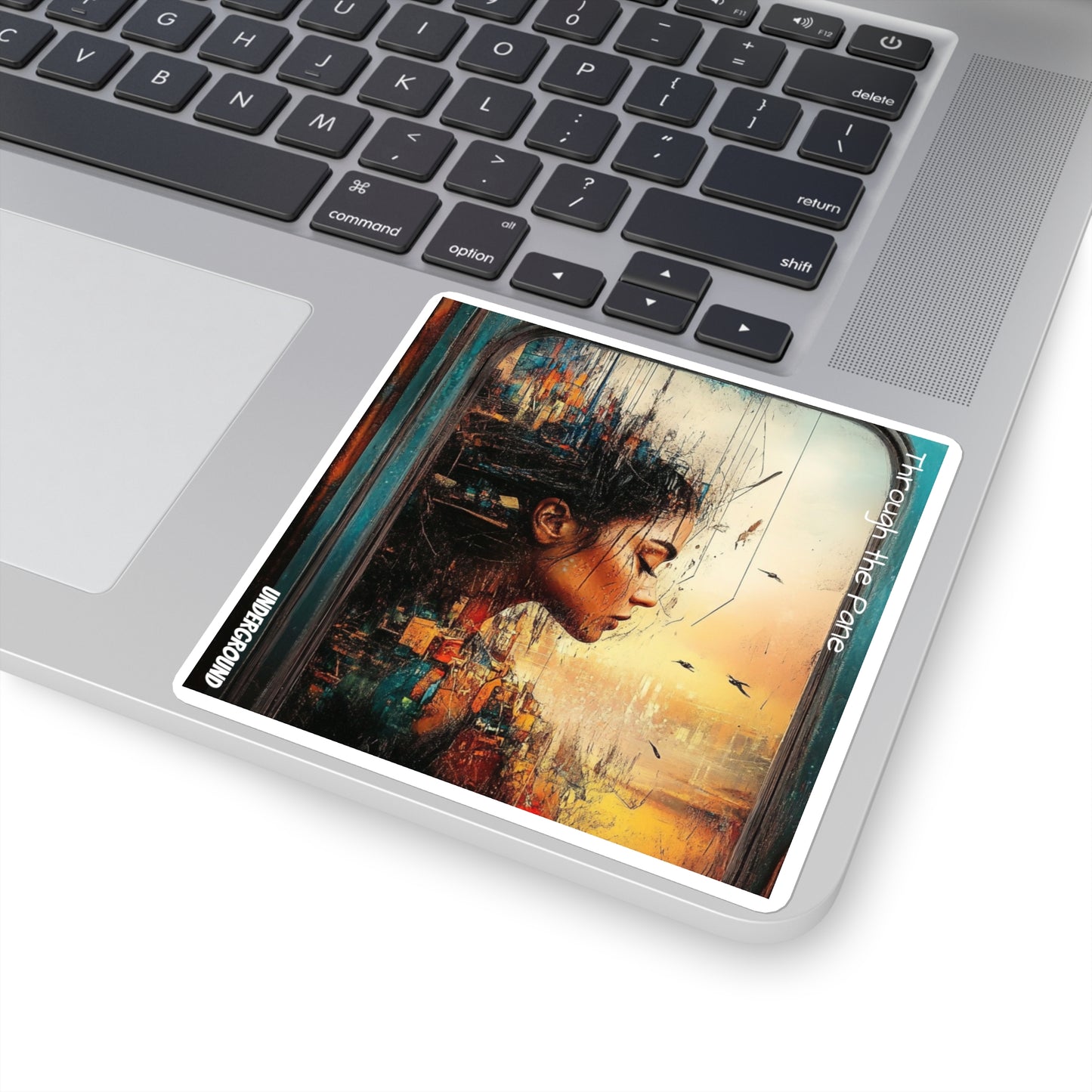 Through the Pane City Thoughts Sticker - Gritty & Raw Street Inspired Art