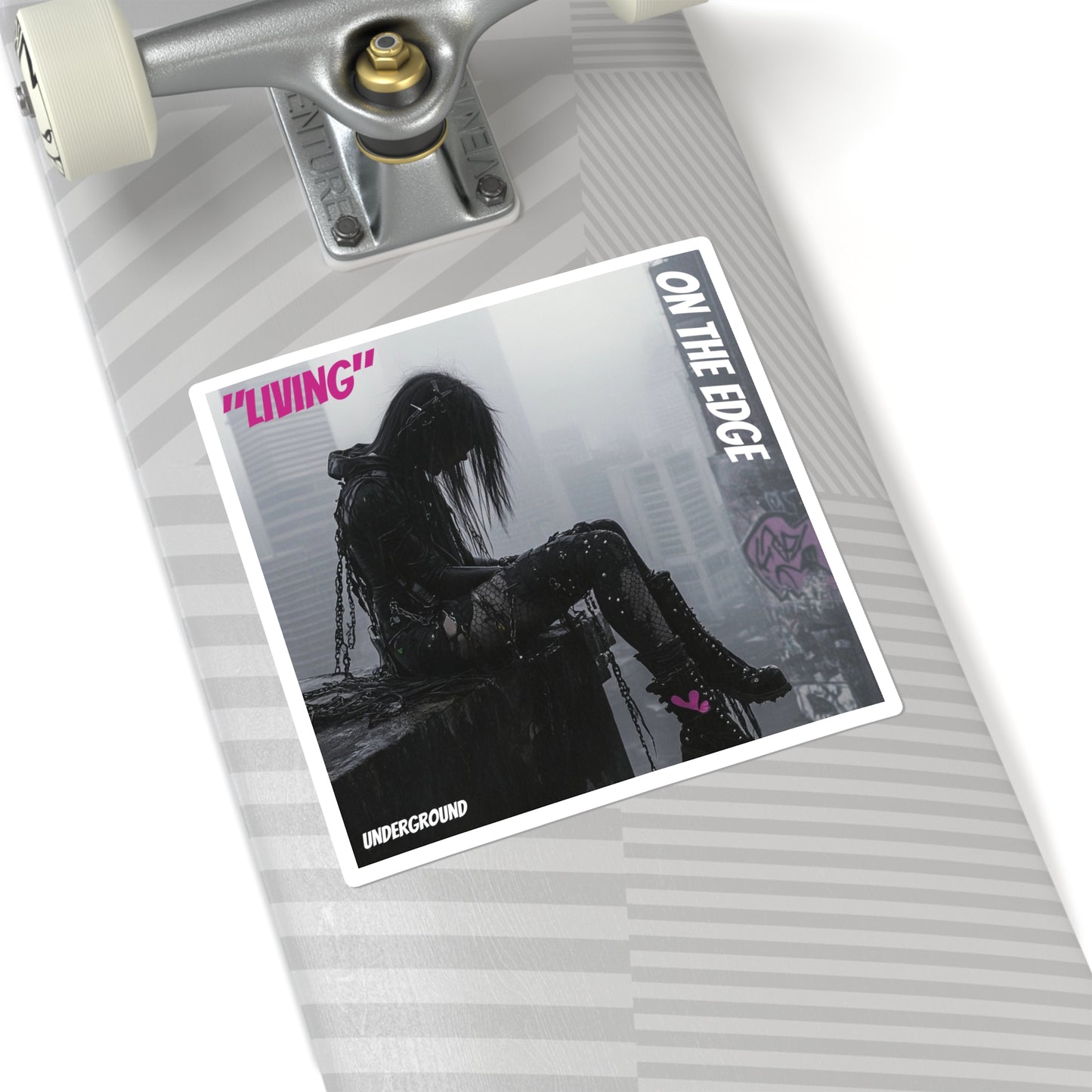 Fallen Silence Gothic Angel Sticker - Urban Nights Inspired Art