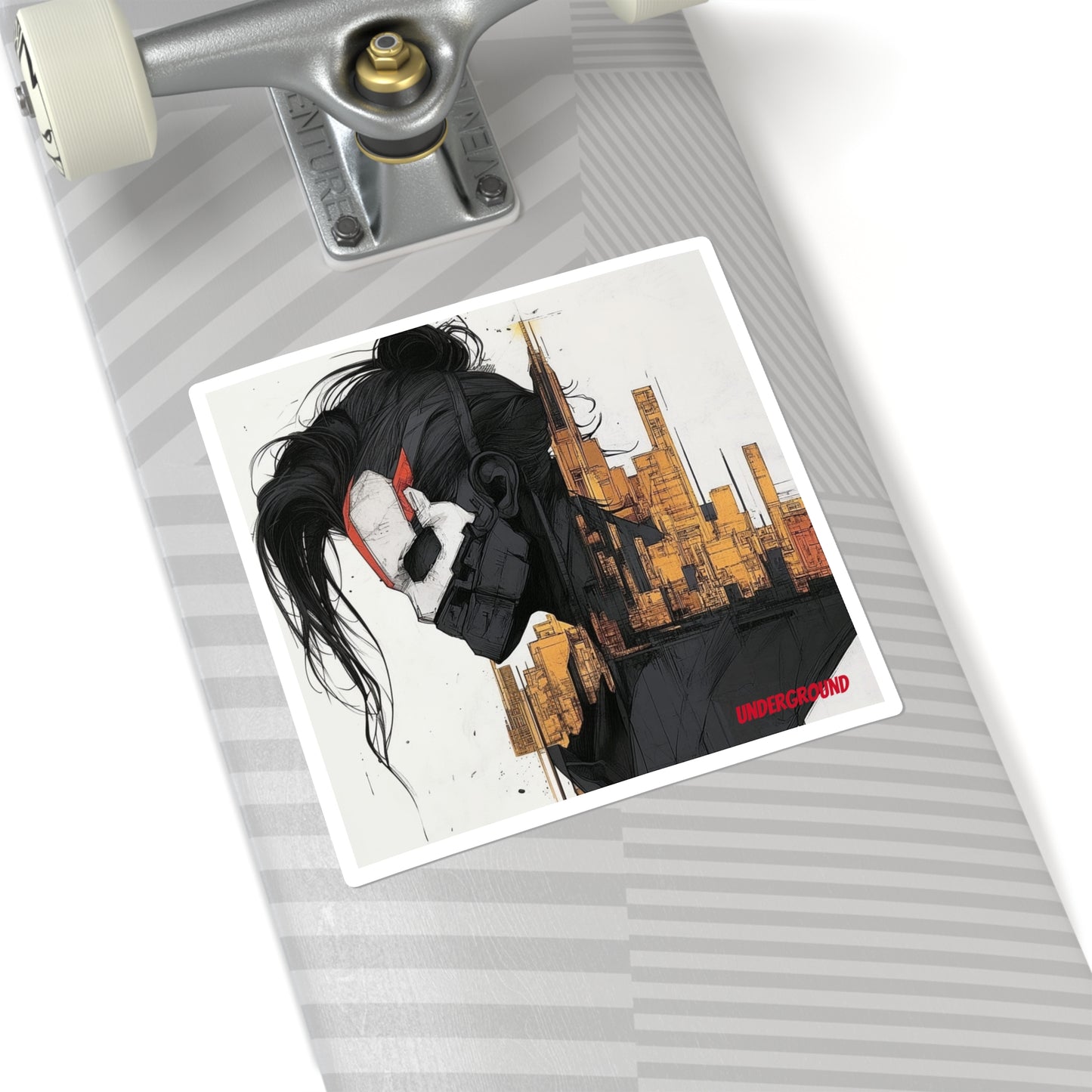 Night Prowler City Streets Sticker - Urban Inspired Gritty Art