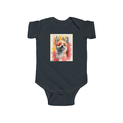 Little Street Fox Baby Onesie – Bold & Playful Urban Art Bodysuit