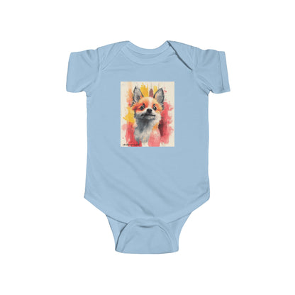 Little Street Fox Baby Onesie – Bold & Playful Urban Art Bodysuit