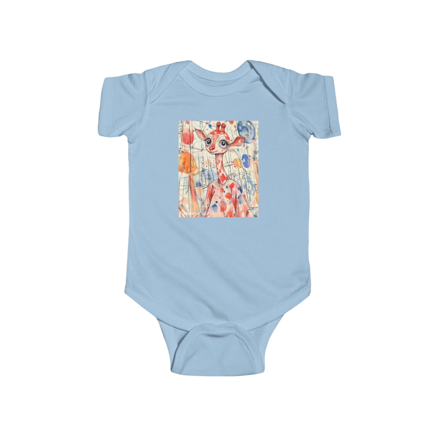 Skyline Strider Baby Onesie – Cute & Cool Urban Giraffe Bodysuit