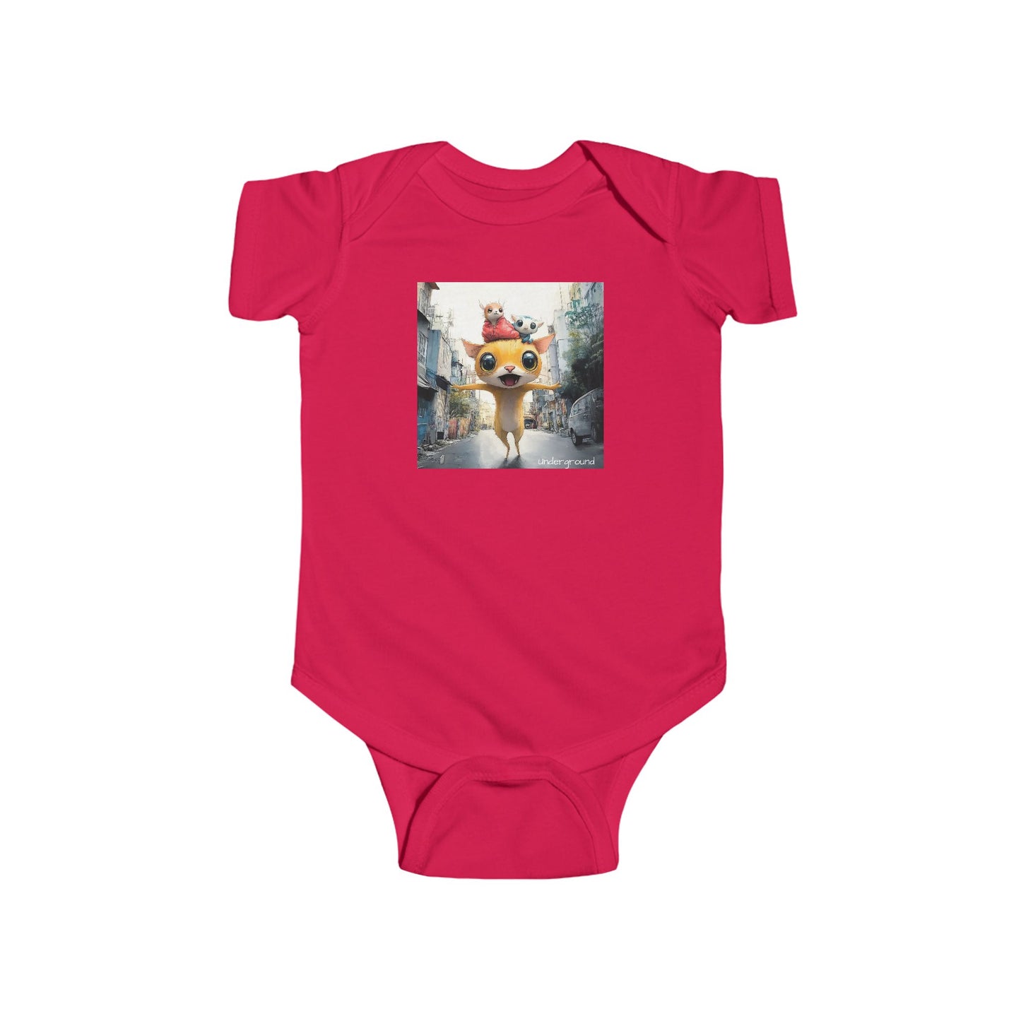 Tiny Rebal street runner Onesie - Edgy & Adorable Streetwear Graphic Bodysuit