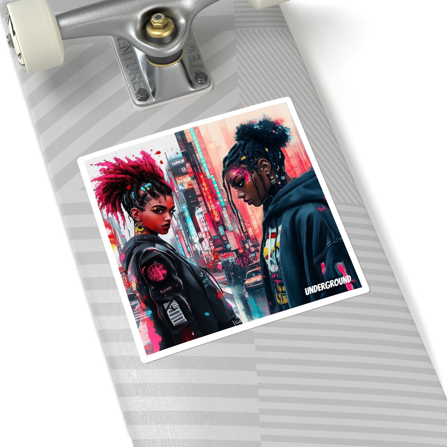 Neon Street Dreams Sticker – Bold Urban Art for the Street-Savvy Rebel