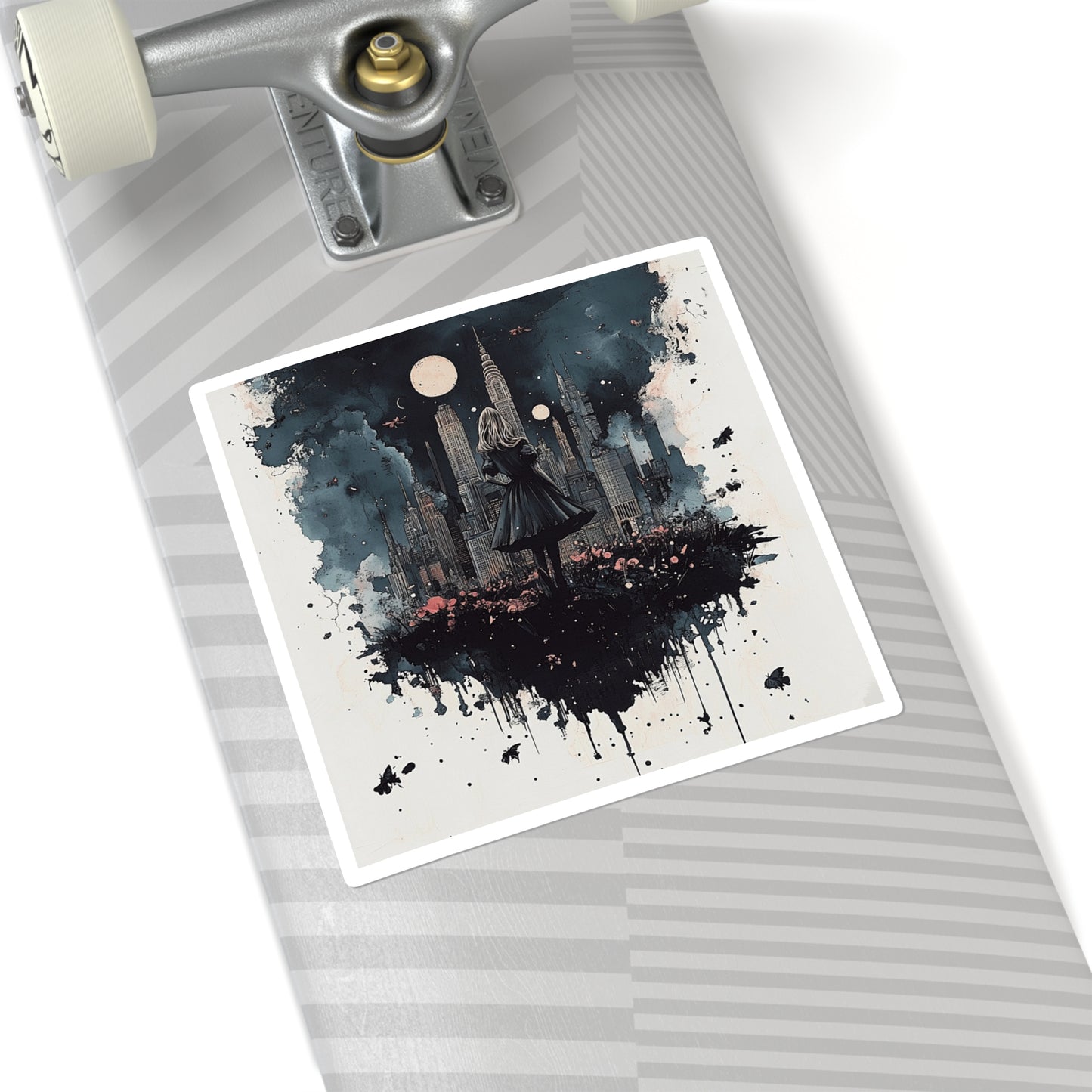 Darker Image Ink Art Sticker - Thought-Provoking Urban Street Art