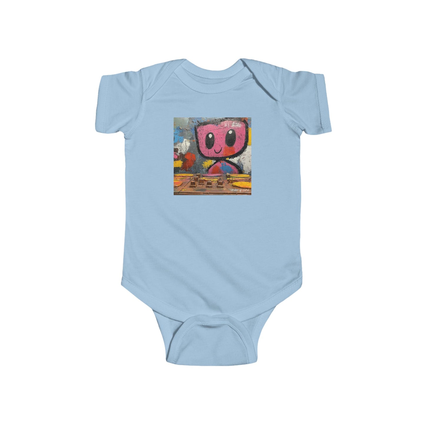 Graffiti DJ Robot Onesie – Urban Street Art Style Baby Bodysuit