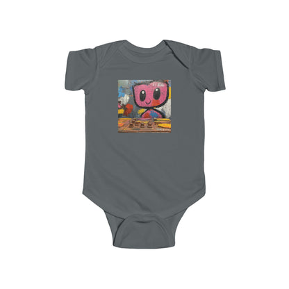 Graffiti DJ Robot Onesie – Urban Street Art Style Baby Bodysuit