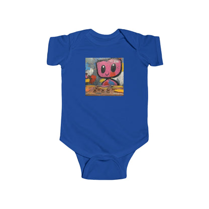 Graffiti DJ Robot Onesie – Urban Street Art Style Baby Bodysuit