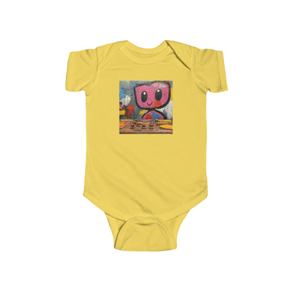 Graffiti DJ Robot Onesie – Urban Street Art Style Baby Bodysuit