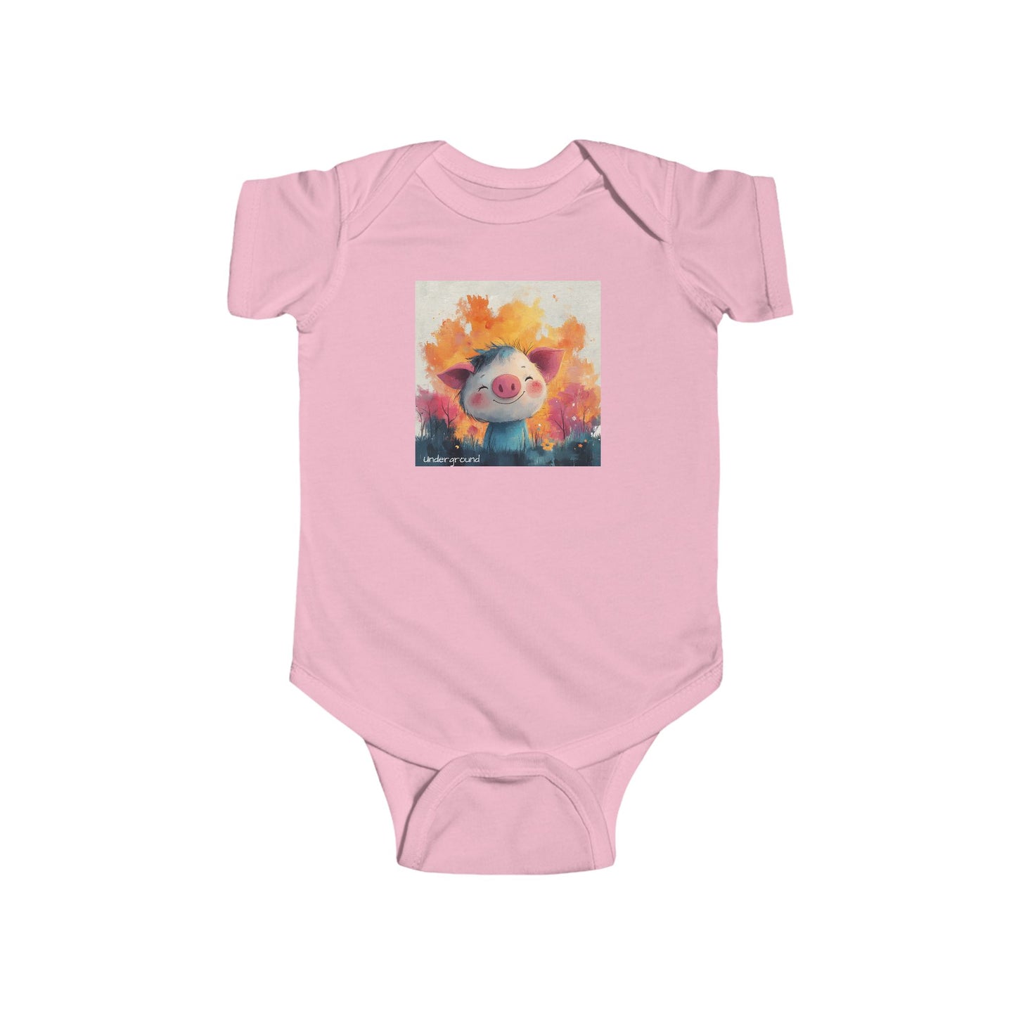 Little Pig Street Baby Onesie – Edgy & Cute Urban Animal Art Bodysuit