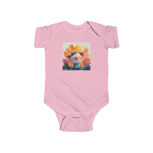 Little Pig Street Baby Onesie – Edgy & Cute Urban Animal Art Bodysuit