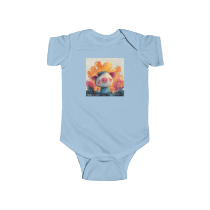 Little Pig Street Baby Onesie – Edgy & Cute Urban Animal Art Bodysuit