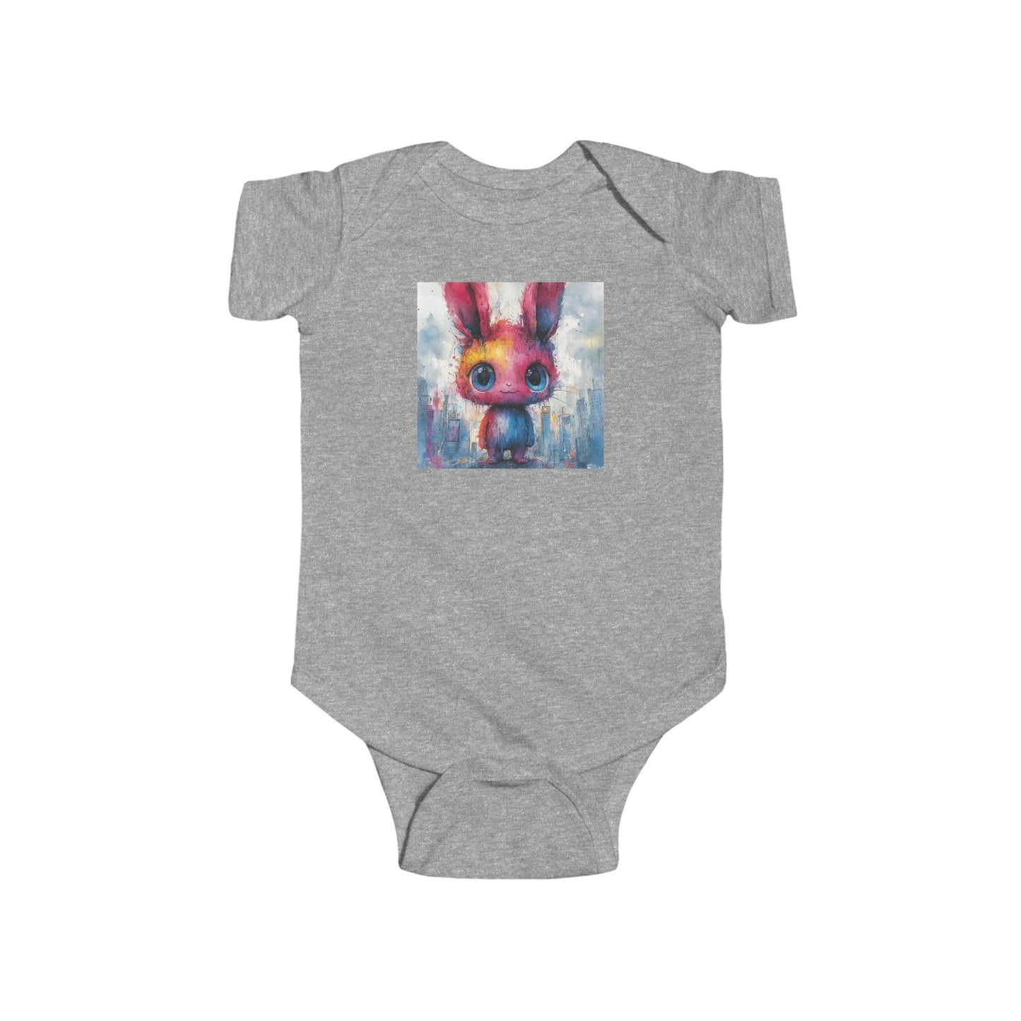 Mini Street Beast Baby bunny Onesie – Edgy & Cute Urban Wildlife Art