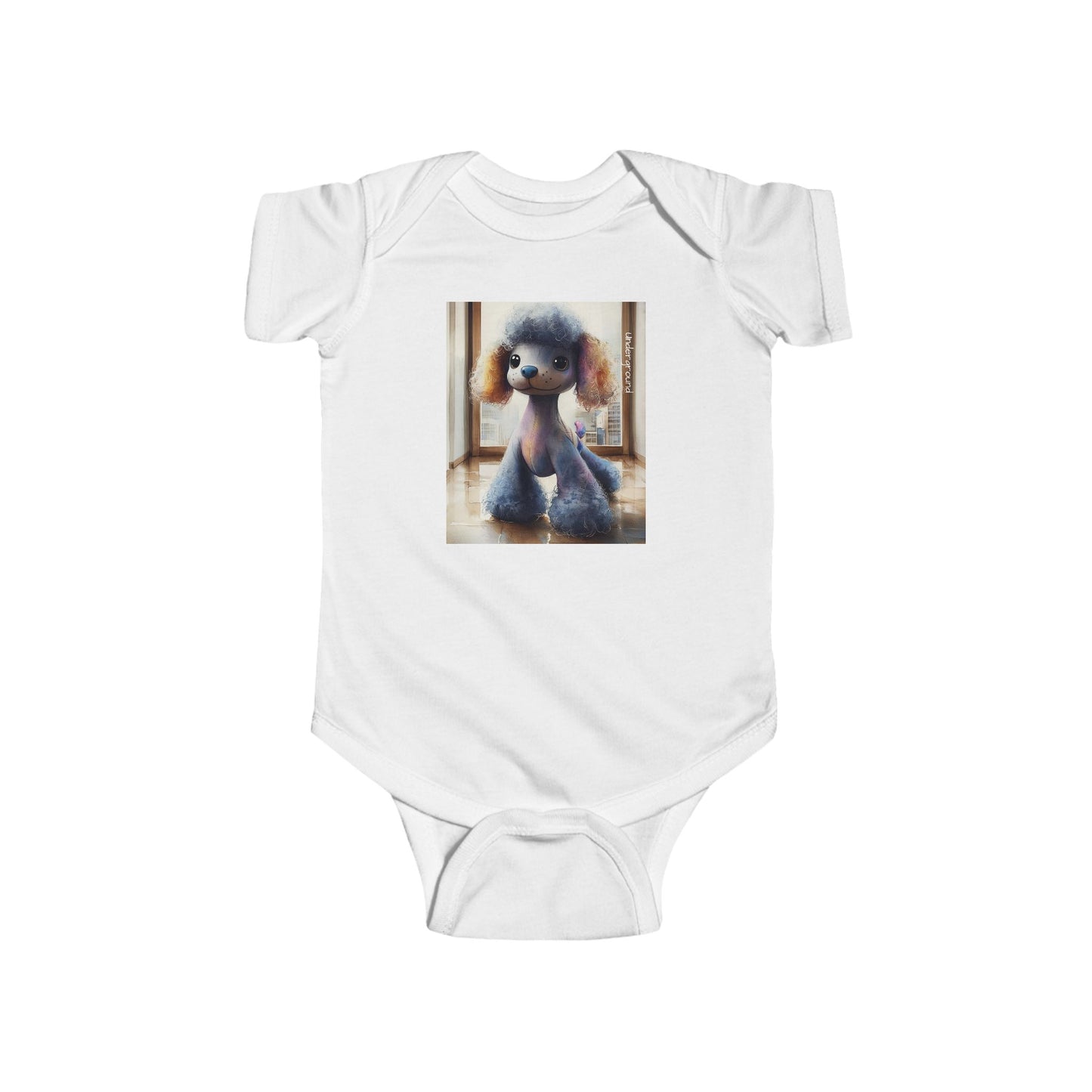 City Poodle Baby Onesie – Cute & Edgy Urban Dog Streetwear Bodysuit