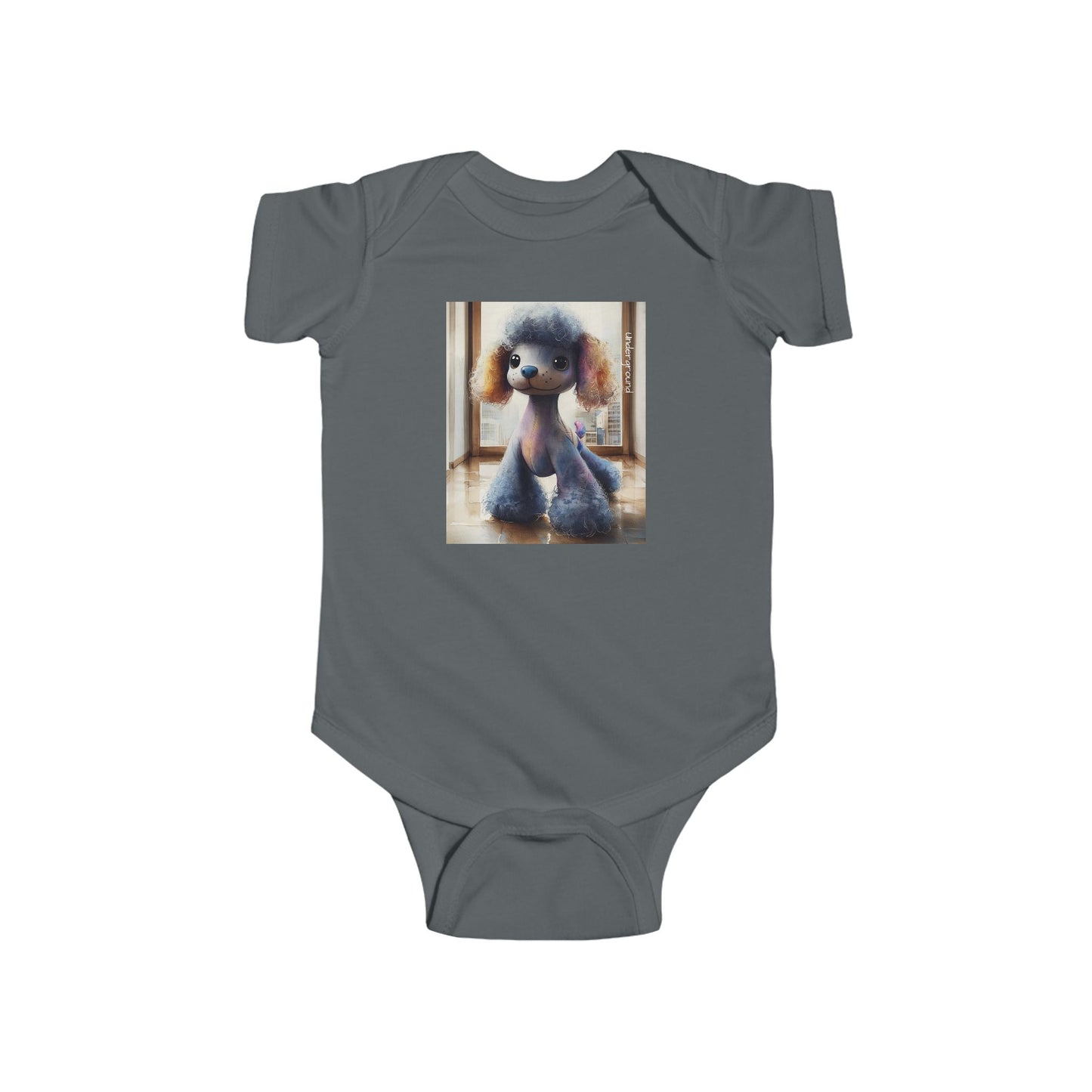 City Poodle Baby Onesie – Cute & Edgy Urban Dog Streetwear Bodysuit