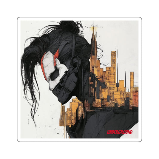 Night Prowler City Streets Sticker - Urban Inspired Gritty Art