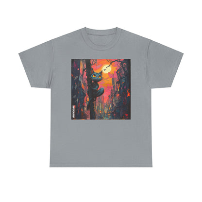 Distorted Reality Cat T-shirt – Abstract Urban Kitty Streetwear Tee