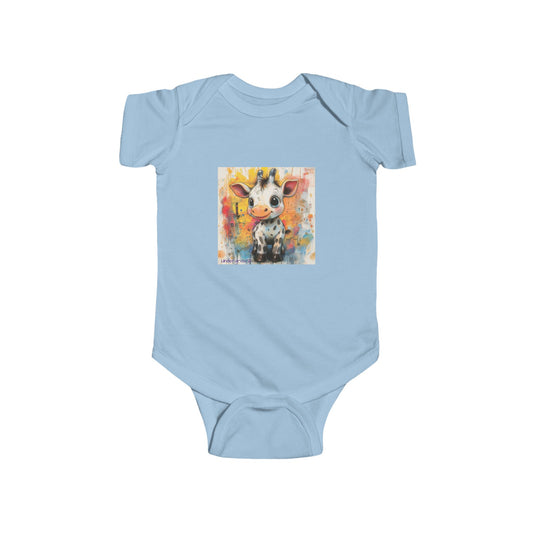 Zebraff Giggles Baby Onesie – Playful Watercolor Baby Streetwear Bodysuit