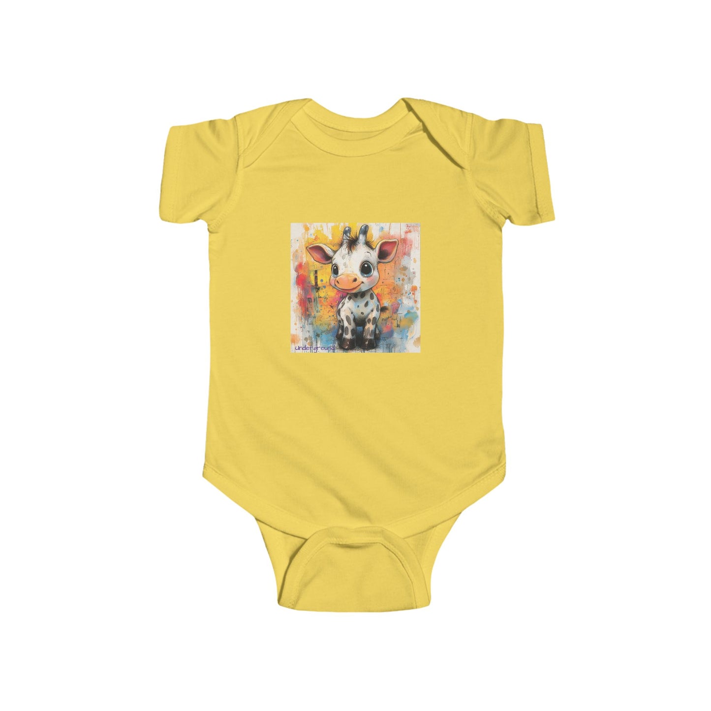 Zebraff Giggles Baby Onesie – Playful Watercolor Baby Streetwear Bodysuit