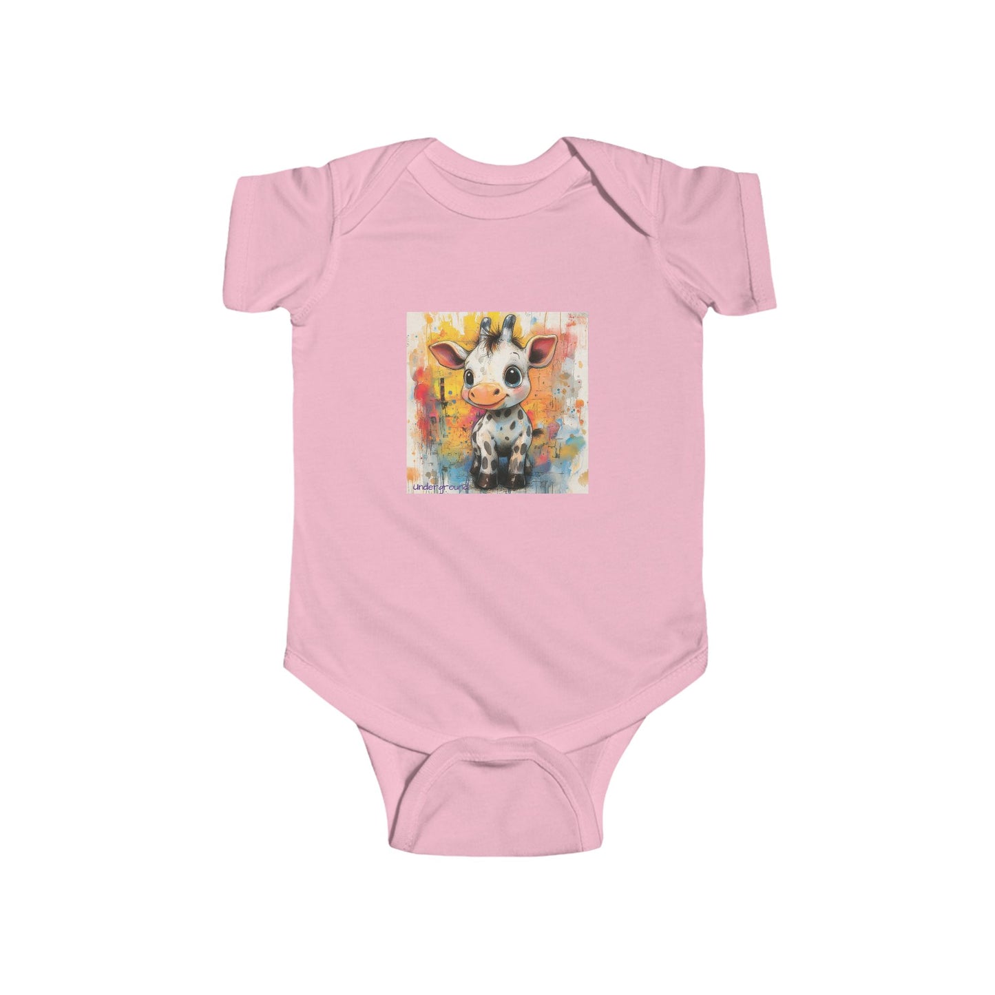 Zebraff Giggles Baby Onesie – Playful Watercolor Baby Streetwear Bodysuit