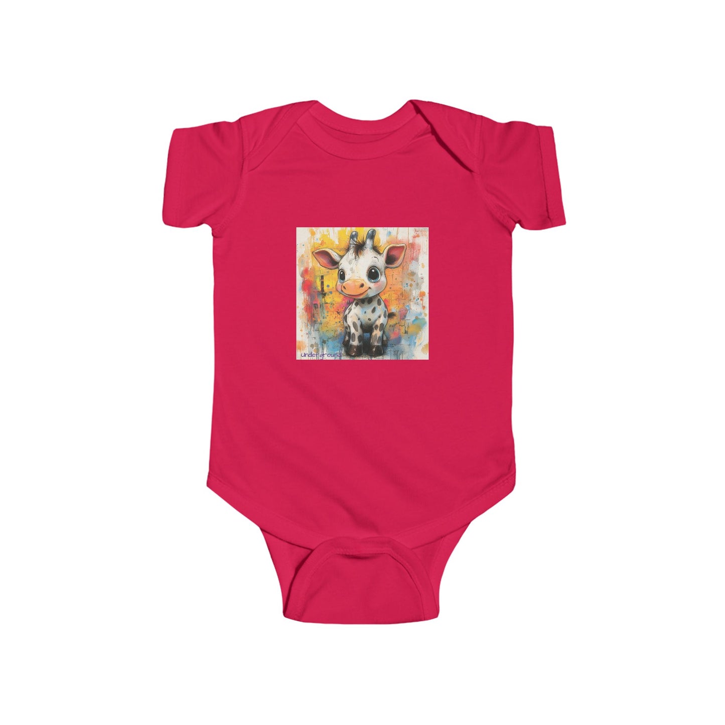 Zebraff Giggles Baby Onesie – Playful Watercolor Baby Streetwear Bodysuit