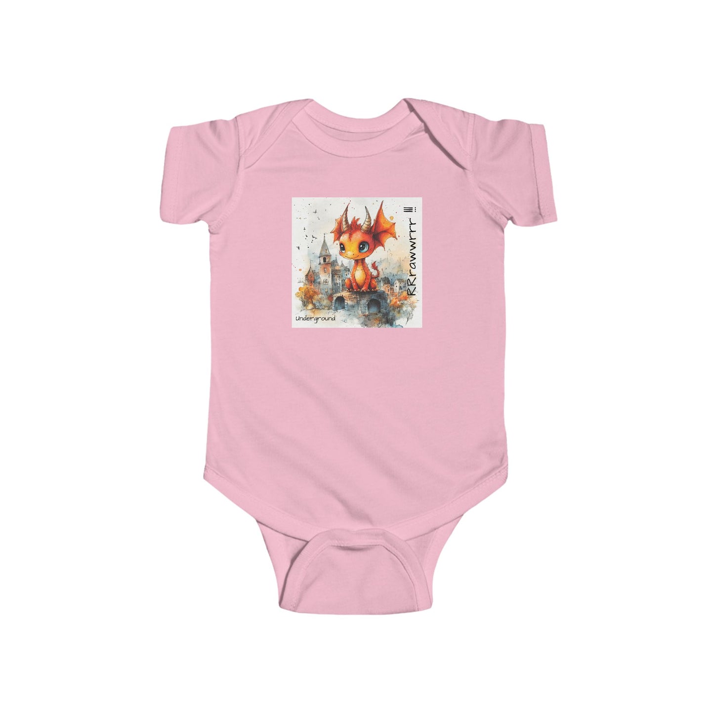 Lil’ Firestarter Baby Onesie – Graffiti-Style Dragon Streetwear Bodysuit