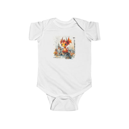 Lil’ Firestarter Baby Onesie – Graffiti-Style Dragon Streetwear Bodysuit