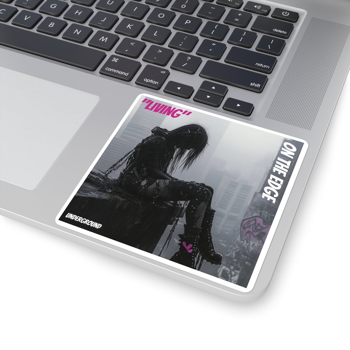 Fallen Silence Gothic Angel Sticker - Urban Nights Inspired Art