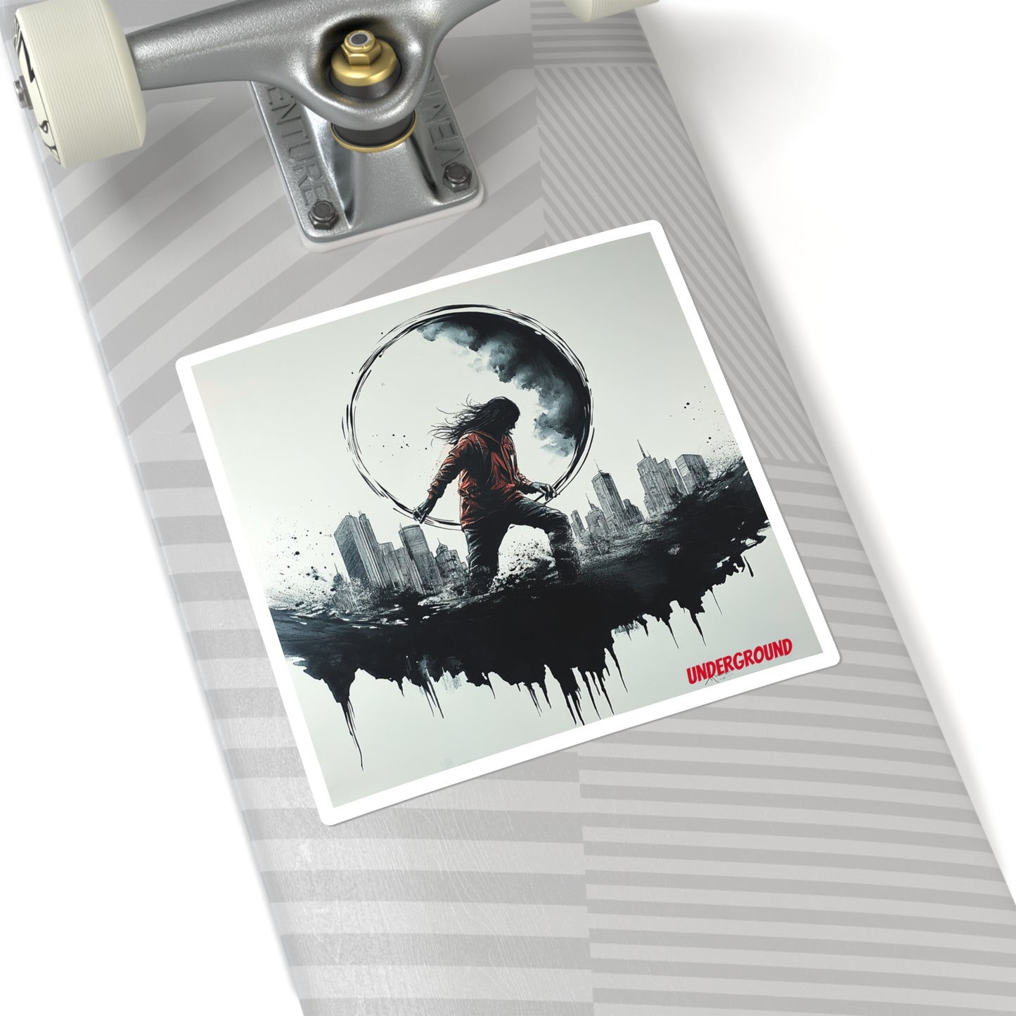 Liquid Concrete Ink Art Sticker - Urban Art for Personal Expression
