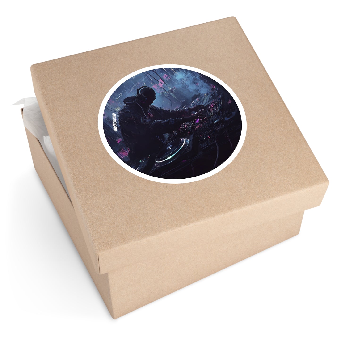 Turning through the Haze Sticker - Underground Turntables Art