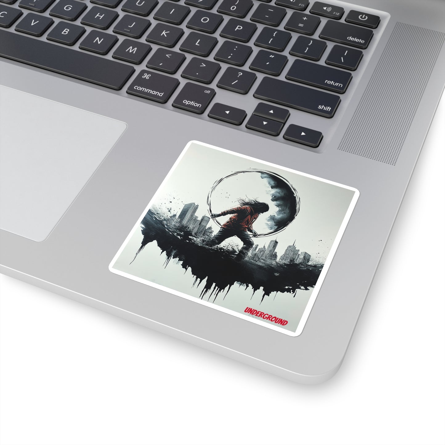 Liquid Concrete Ink Art Sticker - Urban Art for Personal Expression