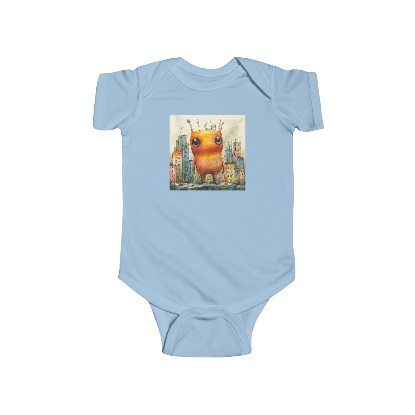 Tiny Cosmic Traveler Baby Onesie – Urban Sci-Fi Graffiti Art