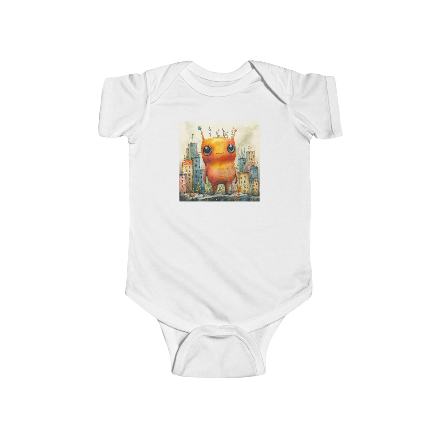 Tiny Cosmic Traveler Baby Onesie – Urban Sci-Fi Graffiti Art