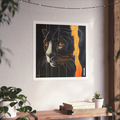 Night Eyes: Panther Poster - Sleek Art Print