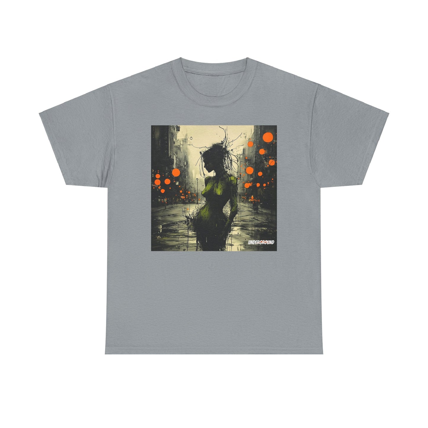 City Swamp Dripping Ink T-shirt – Bold Black Ink Streetwear Graphic Tee