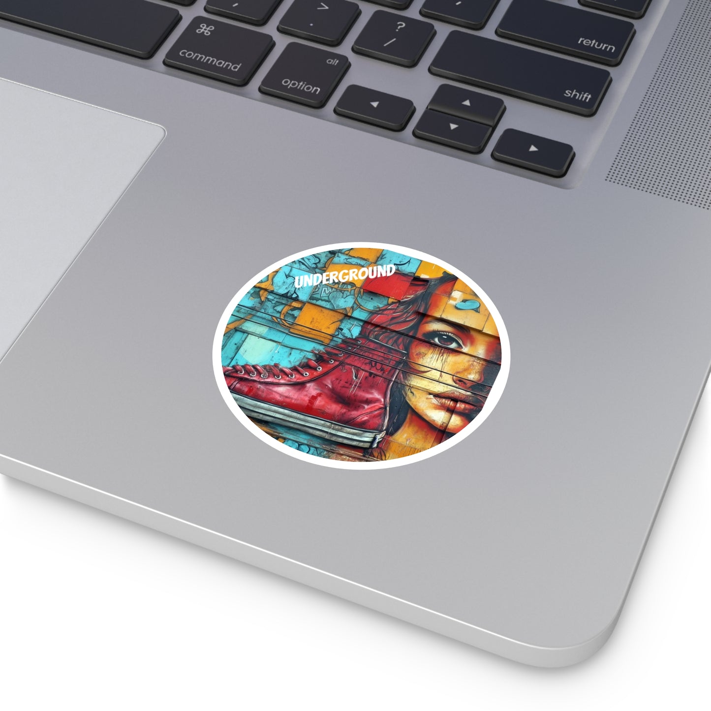 City Art: Red hair and High-tops Sticker - Graffiti Street Art