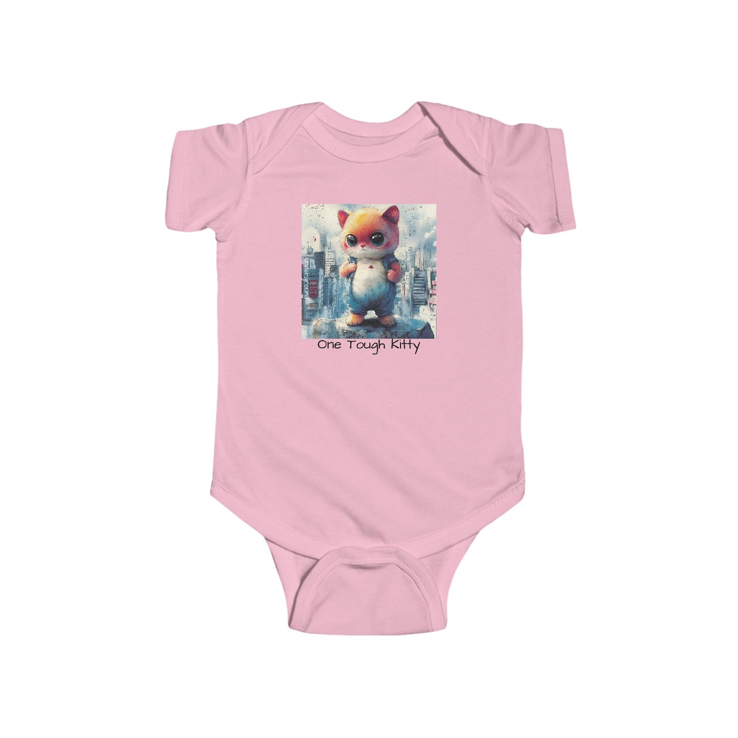 Tough Alley Kitty Onesie – Urban Inspired Cat Streetwear Bodysuit