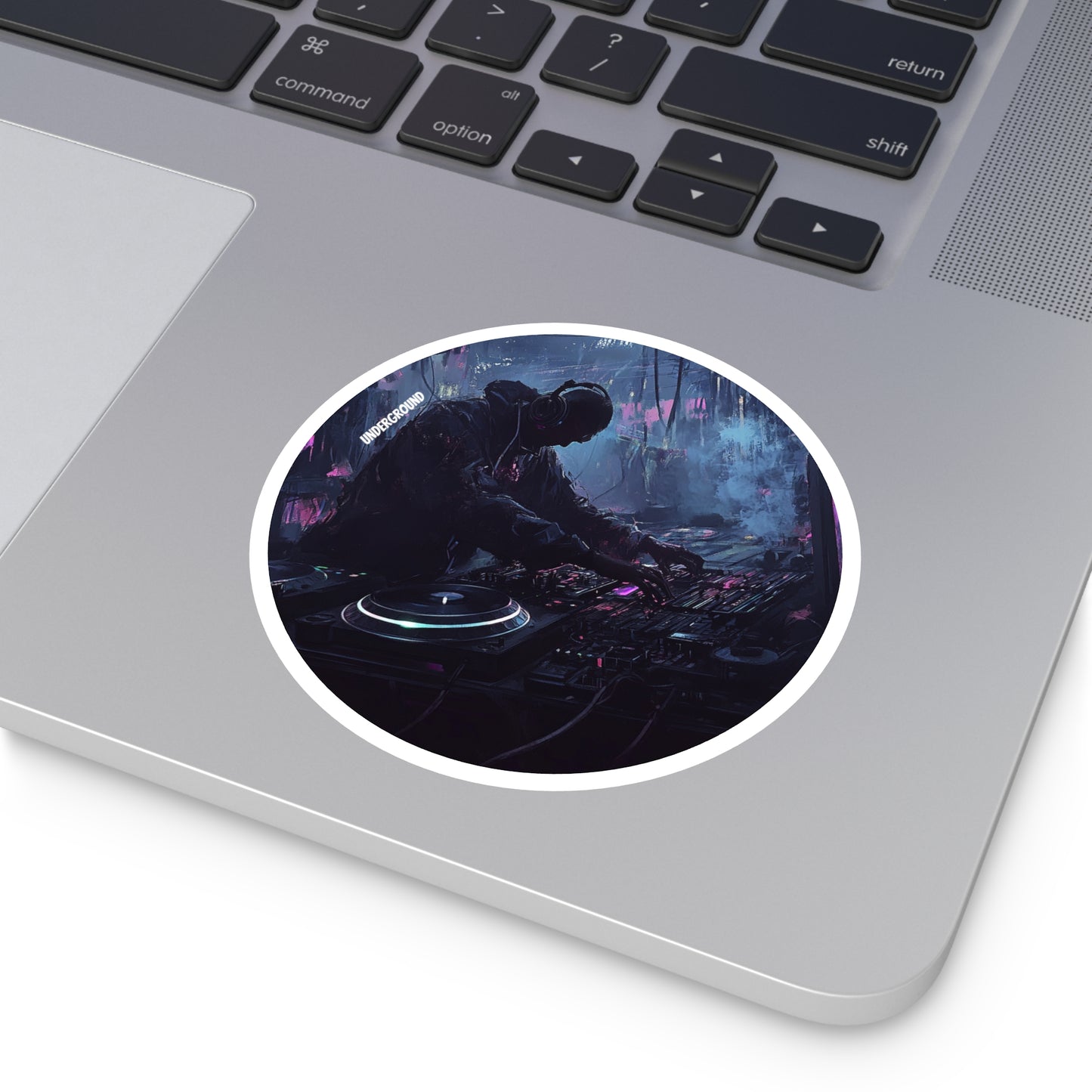 Turning through the Haze Sticker - Underground Turntables Art