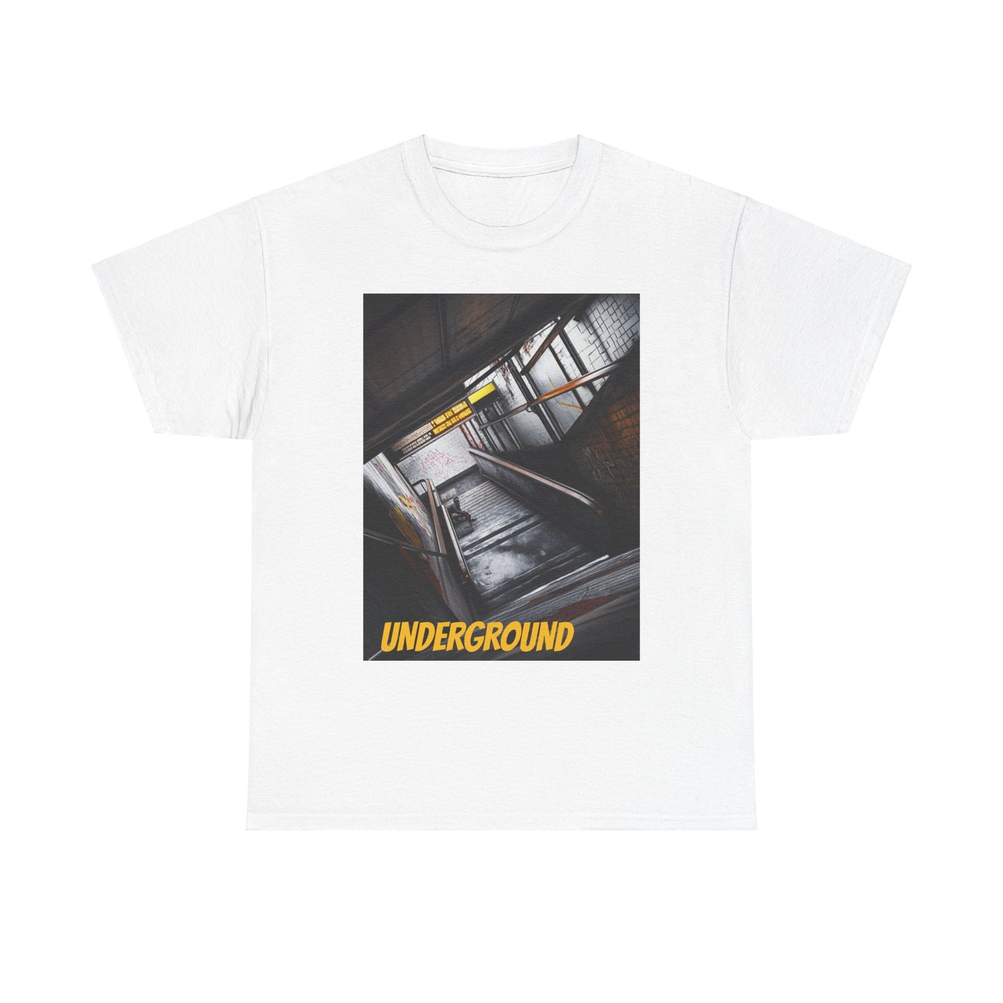 Echoes in the Underground - Grunge Street Art Inspired Graphic Tee