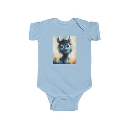 City Hoofs Baby Onesie – Urban Ink & Watercolor Animal Streetwear Bodysuit