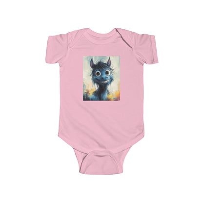 City Hoofs Baby Onesie – Urban Ink & Watercolor Animal Streetwear Bodysuit