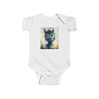 City Hoofs Baby Onesie – Urban Ink & Watercolor Animal Streetwear Bodysuit