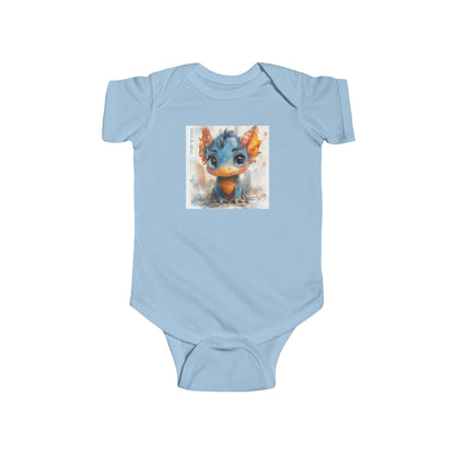 Tiny Titan Baby Onesie – Bold Ink & Spray Paint Fantasy Dragon bodysuit