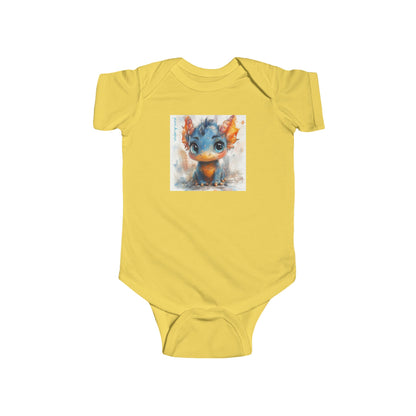 Tiny Titan Baby Onesie – Bold Ink & Spray Paint Fantasy Dragon bodysuit