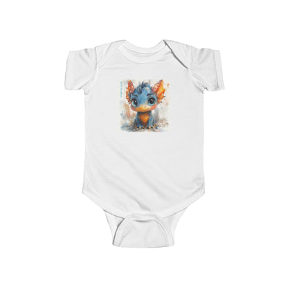 Tiny Titan Baby Onesie – Bold Ink & Spray Paint Fantasy Dragon bodysuit