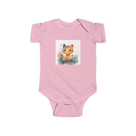 Street Prowler Baby Onesie – Cute & Edgy Urban Cat Bodysuit