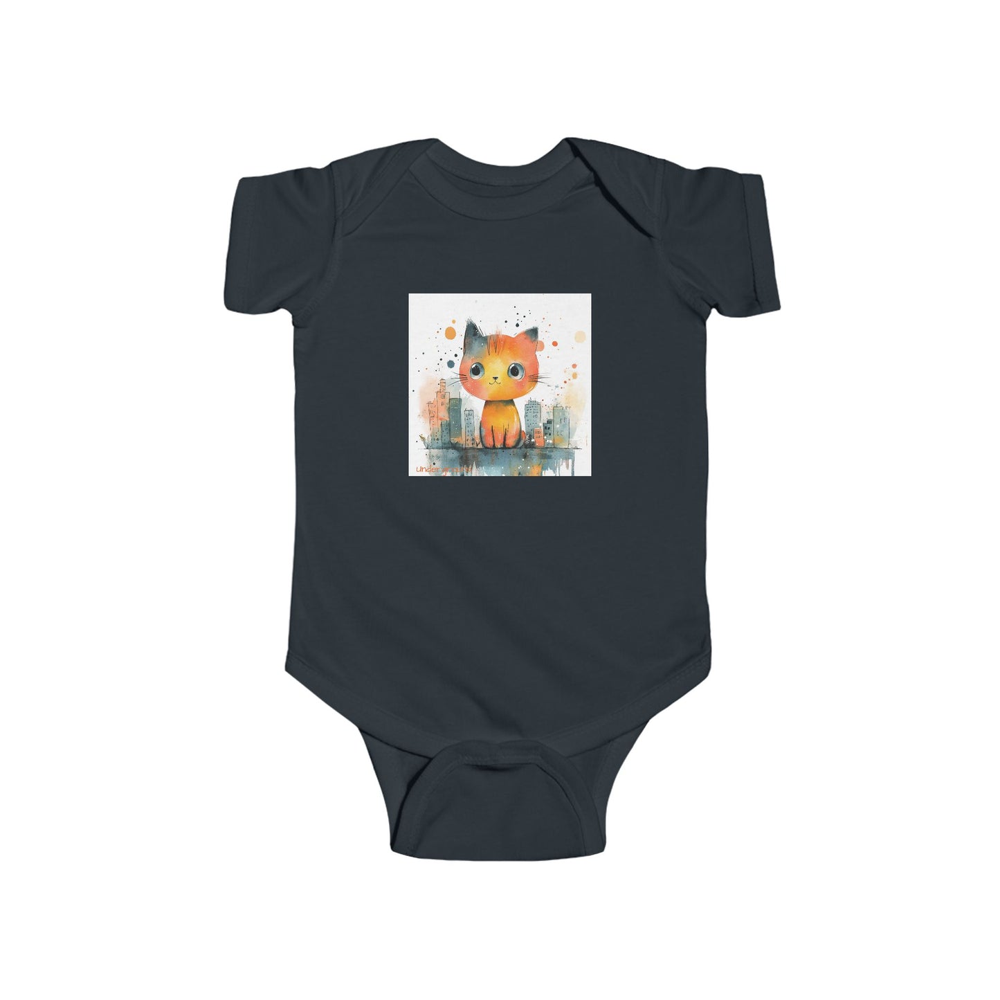 Street Prowler Baby Onesie – Cute & Edgy Urban Cat Bodysuit