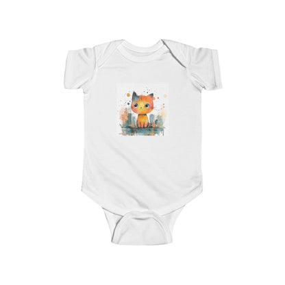 Street Prowler Baby Onesie – Cute & Edgy Urban Cat Bodysuit